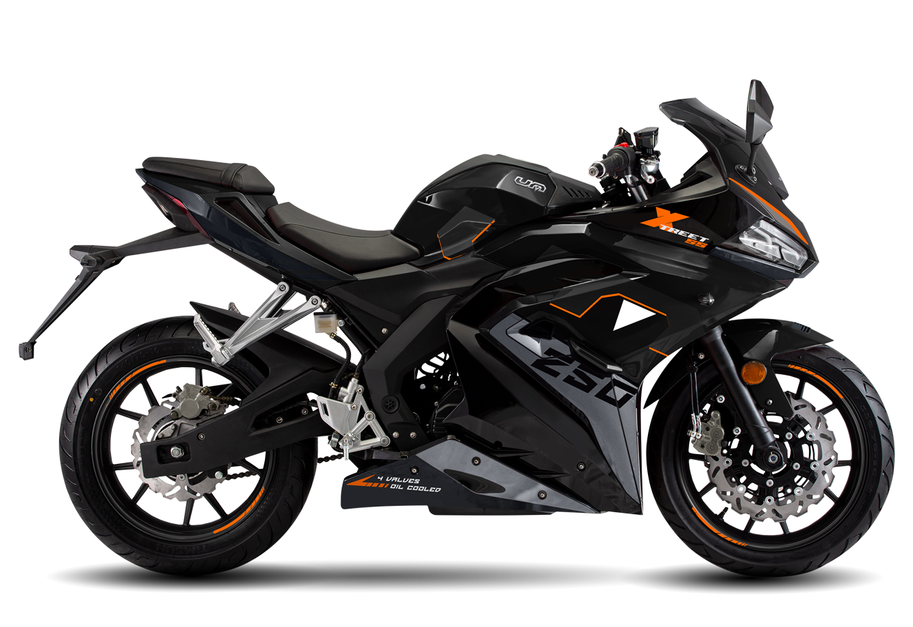 UM Xtreet 250 SS 4V negra y naranja